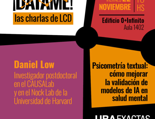 DÁTAME! las charlas de LCD – Daniel Low – Viernes 22/11 16hs