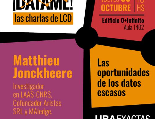 DÁTAME! las charlas de LCD – Matthieu Jonckheere – Jueves 30/10 16hs.