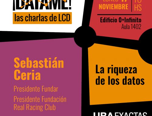 DÁTAME! las charlas de LCD – Sebastián Ceria – Lunes 17/11 16hs.